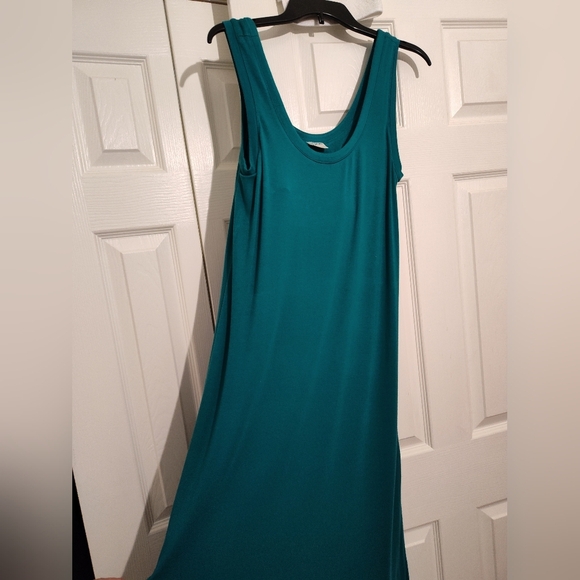 NWOT Soma Intimates Teal Sleeveless Maxi Lounge Dress Size Small W/Original Bag - Picture 3 of 4